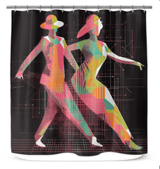 Poised Balletic Fashion Shower Curtain - Beyond T-shirts