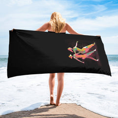 Elegant Poised Balletic Fashion Towel on display, showcasing its unique design and texture.