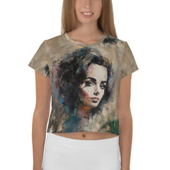 Pop Artistry All-Over Print Crop Tee - Beyond T-shirts