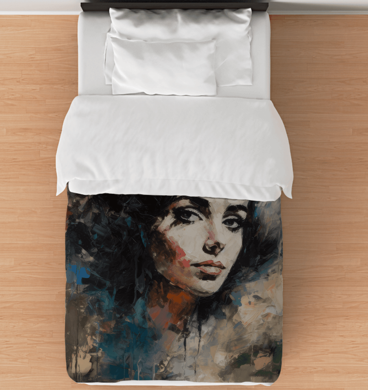 Pop Artistry Duvet Cover showcasing vibrant, abstract design for modern bedroom aesthetics.