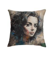 Colorful Pop Art design on an indoor pillow enhancing modern home decor