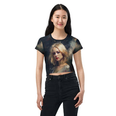 Pop Icons All-Over Print Crop Tee - Beyond T-shirts