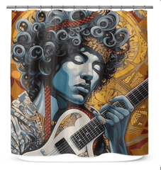 Pop music evolves with instruments Shower Curtain - Beyond T-shirts