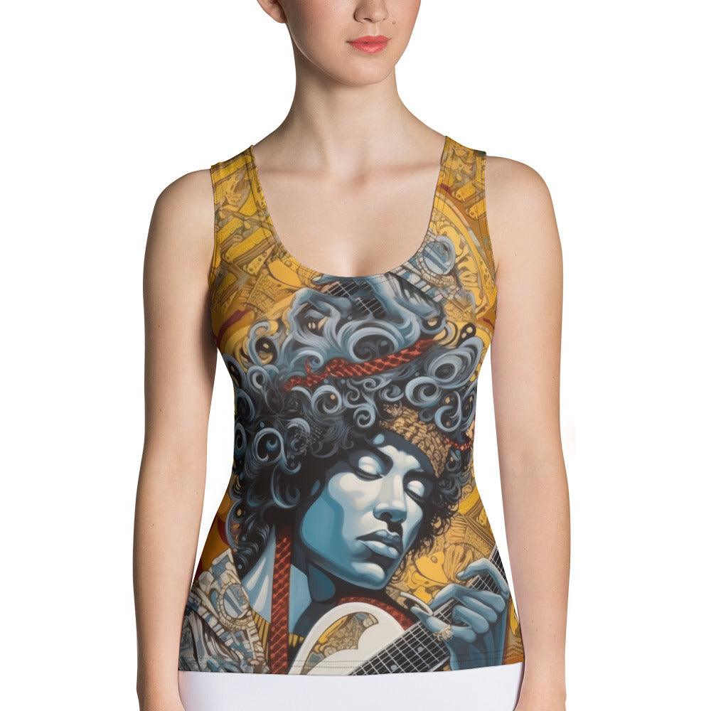 Pop Music Evolves with Instruments Sublimation Cut & Sew Tank Top