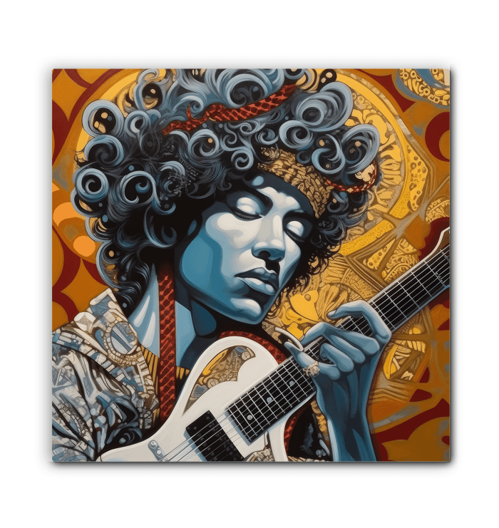 Pop Music and Instruments Fusion Canvas Print.