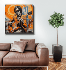 Pop Music and Instruments Inspired Wall Art.