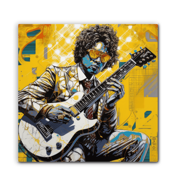 Vibrant Pop Music and Instruments Wall Art.