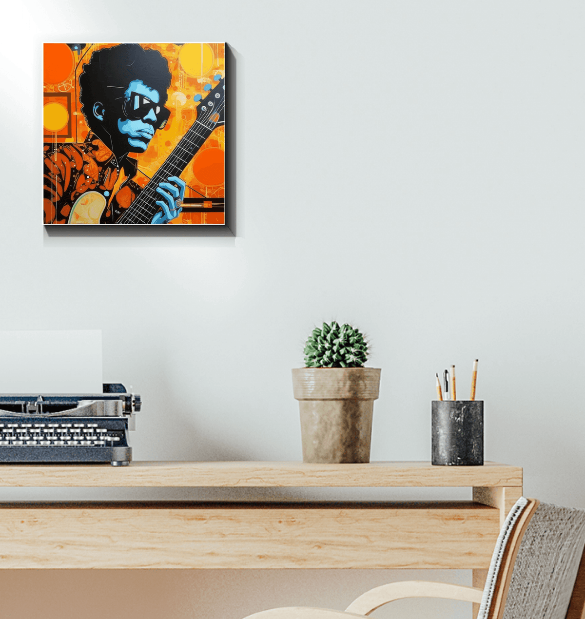 Pop Music Themed Wrapped Canvas Artwork for Musicians.