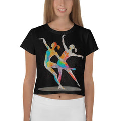 Powerful Feminine Movement Style All-Over Print Crop Tee - Beyond T-shirts