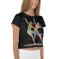 Powerful Feminine Movement Style All-Over Print Crop Tee - Beyond T-shirts