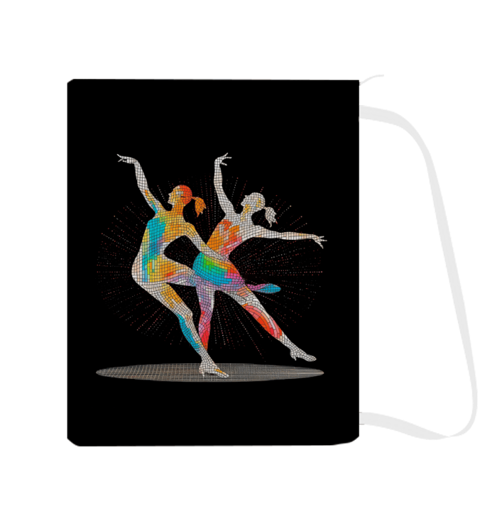 Colorful laundry bag featuring powerful feminine movement style design.