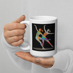 Stylish white glossy mug with empowerment theme