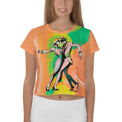 Powerful Women's Dance Moves All-Over Print Crop Tee - Beyond T-shirts