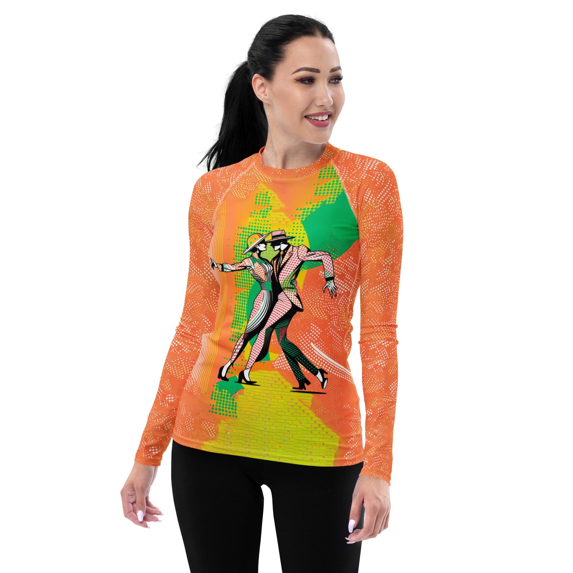 Powerful Women's Dance Moves Women's Rash Guard - Beyond T-shirts