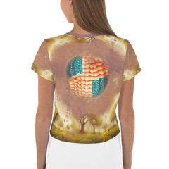 Prideful Brushstrokes All-Over Print Crop Tee - Beyond T-shirts