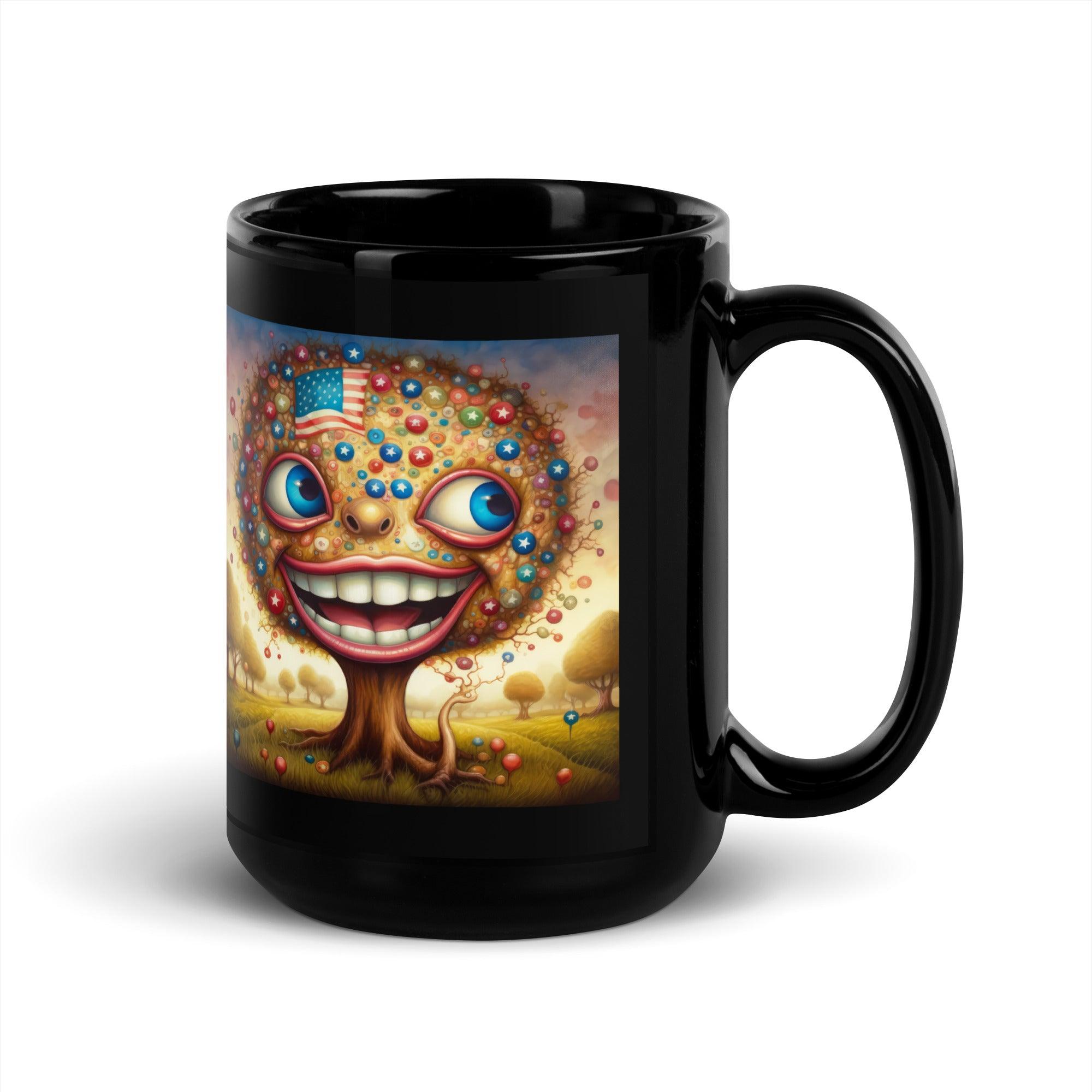 Prideful Brushstrokes Black Glossy Mug - Beyond T-shirts