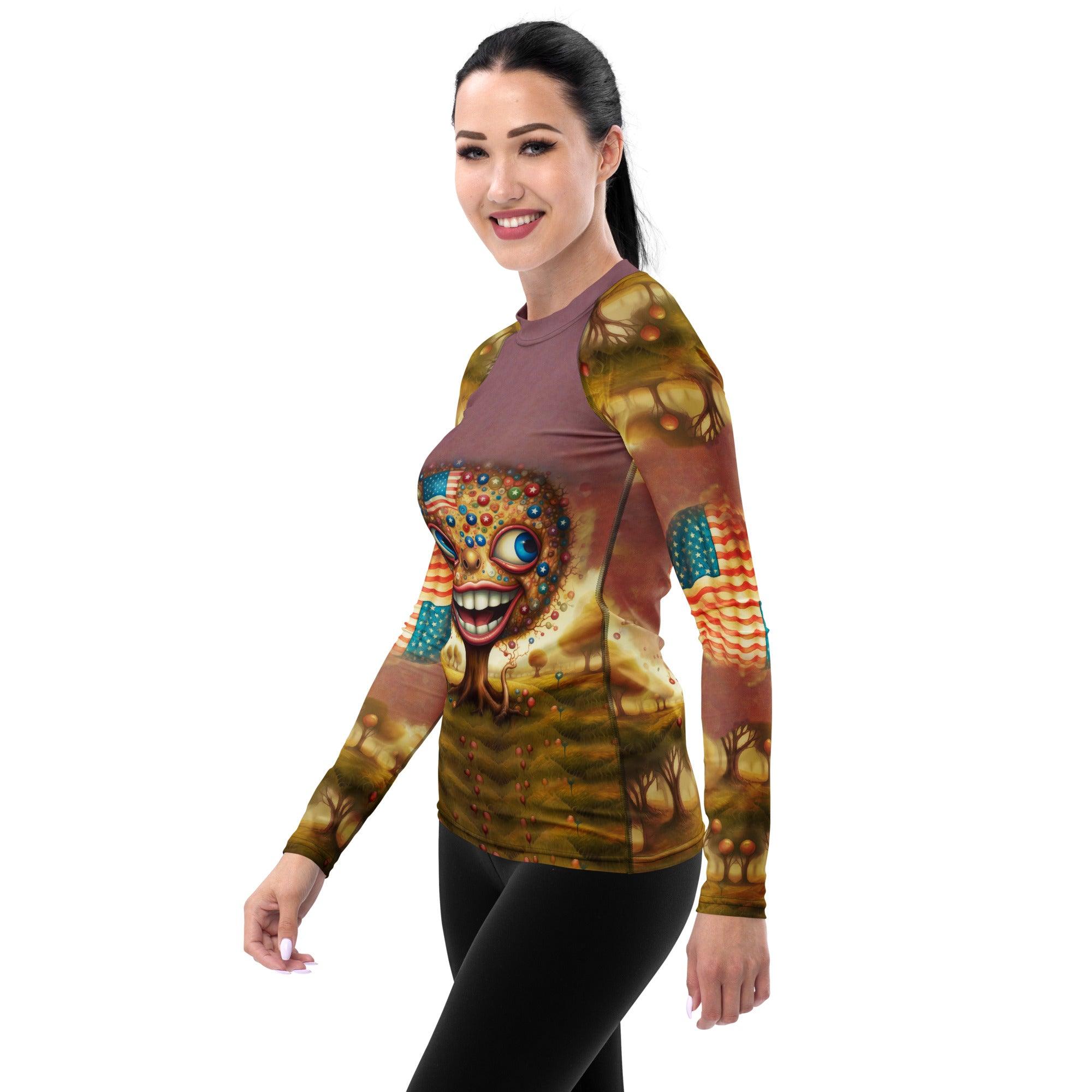 Prideful Brushstrokes Women's Rash Guard - Beyond T-shirts