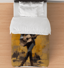 Psychedelic Strokes Duvet Cover with colorful abstract design for modern bedrooms.