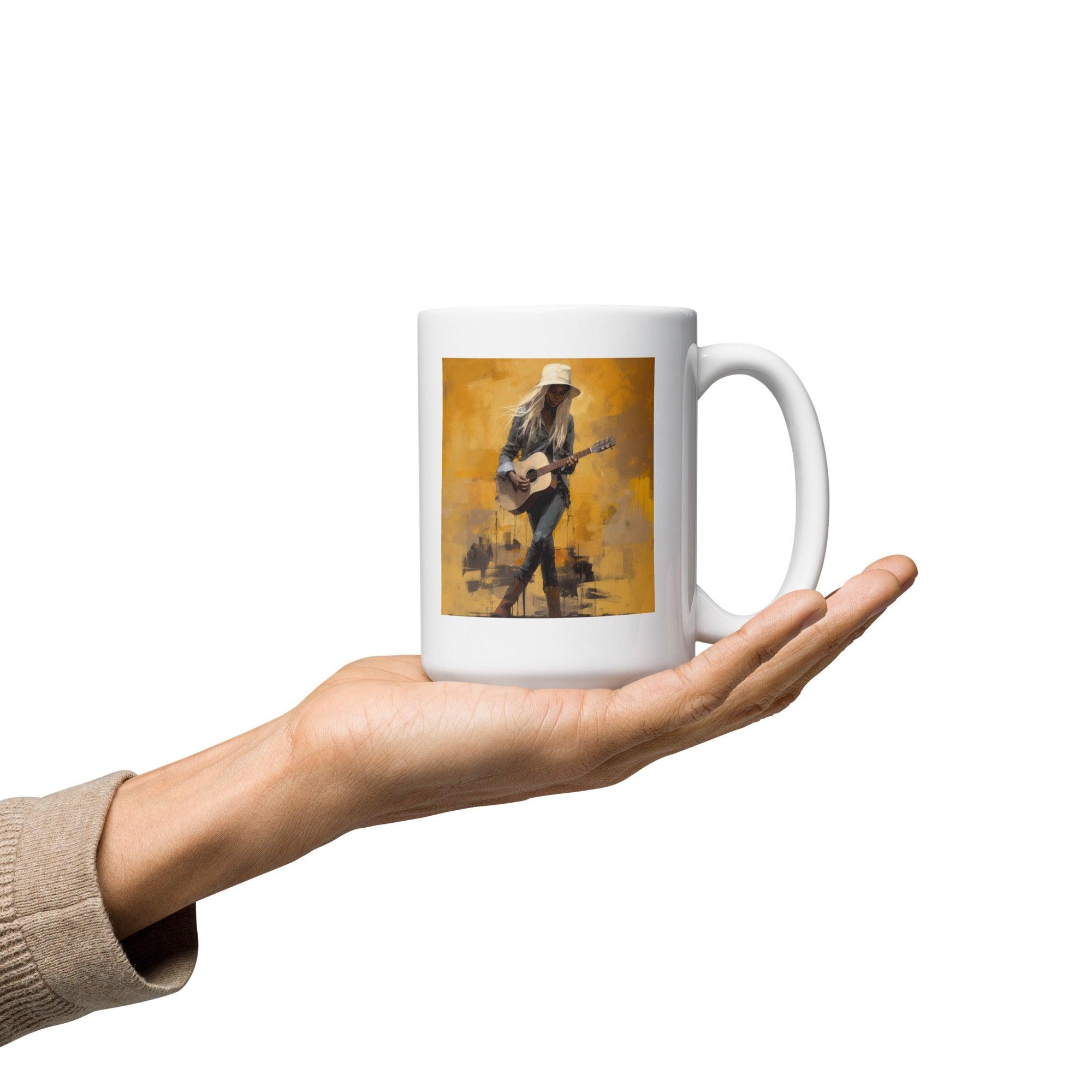 Psychedelic Strokes White glossy mug - Beyond T-shirts