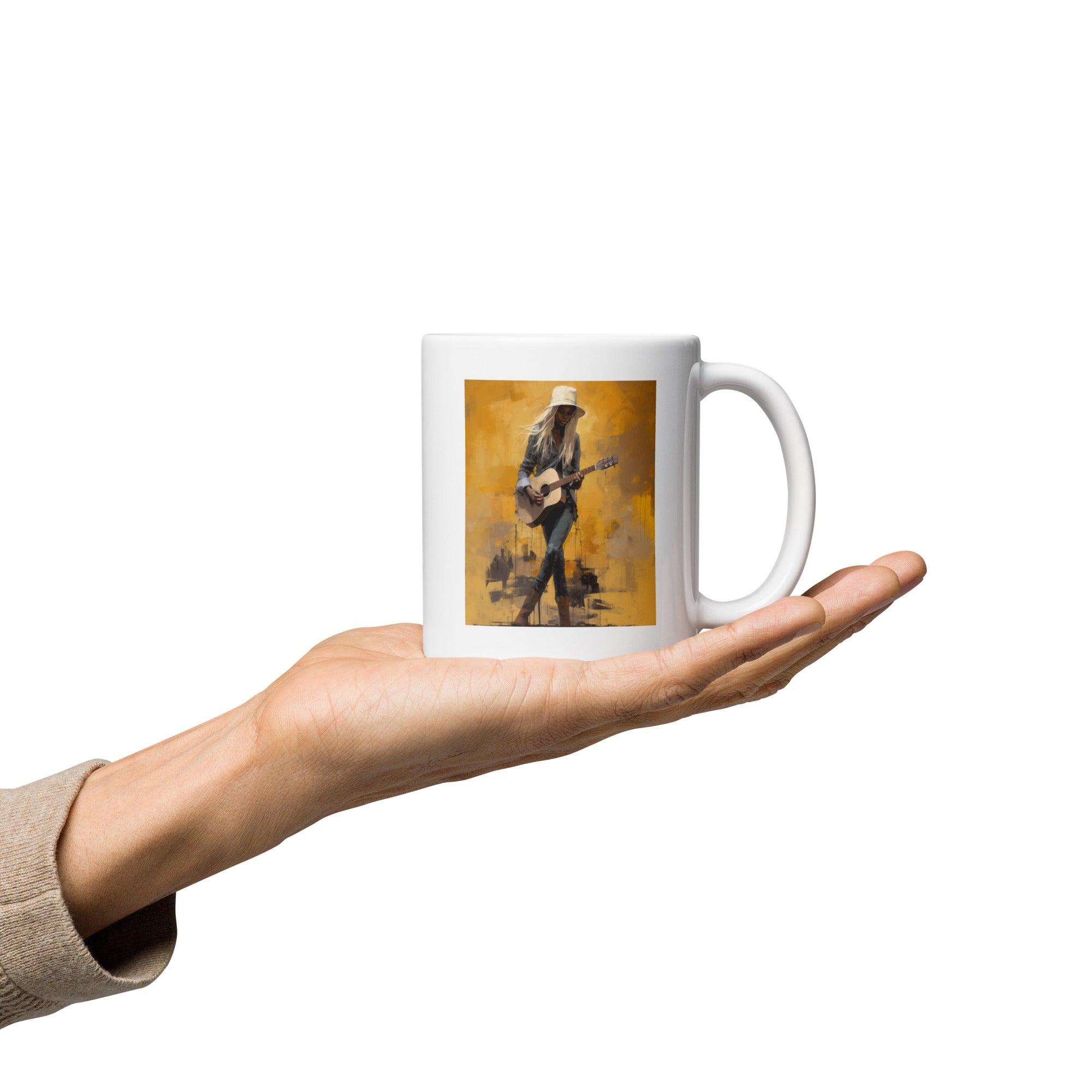 Psychedelic Strokes White glossy mug - Beyond T-shirts