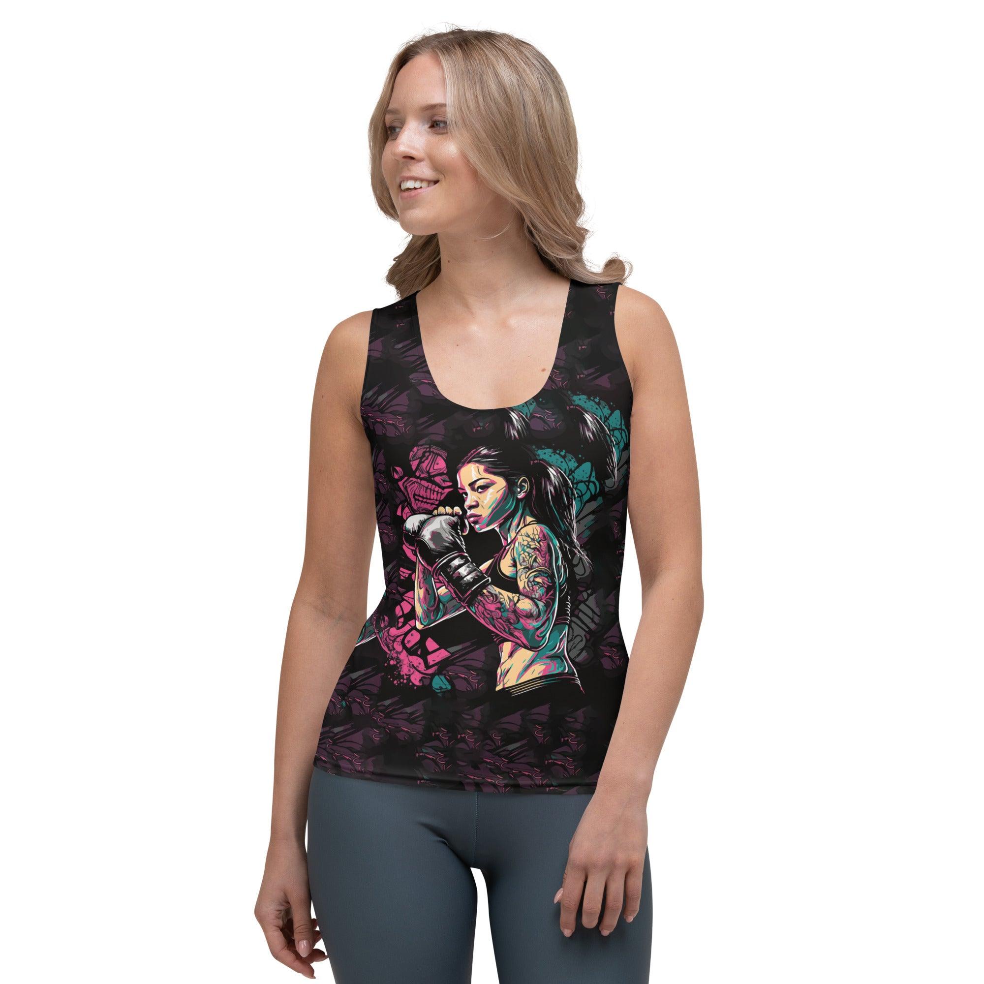 Punch Fear In The Face Sublimation Cut & Sew Tank Top - Beyond T-shirts