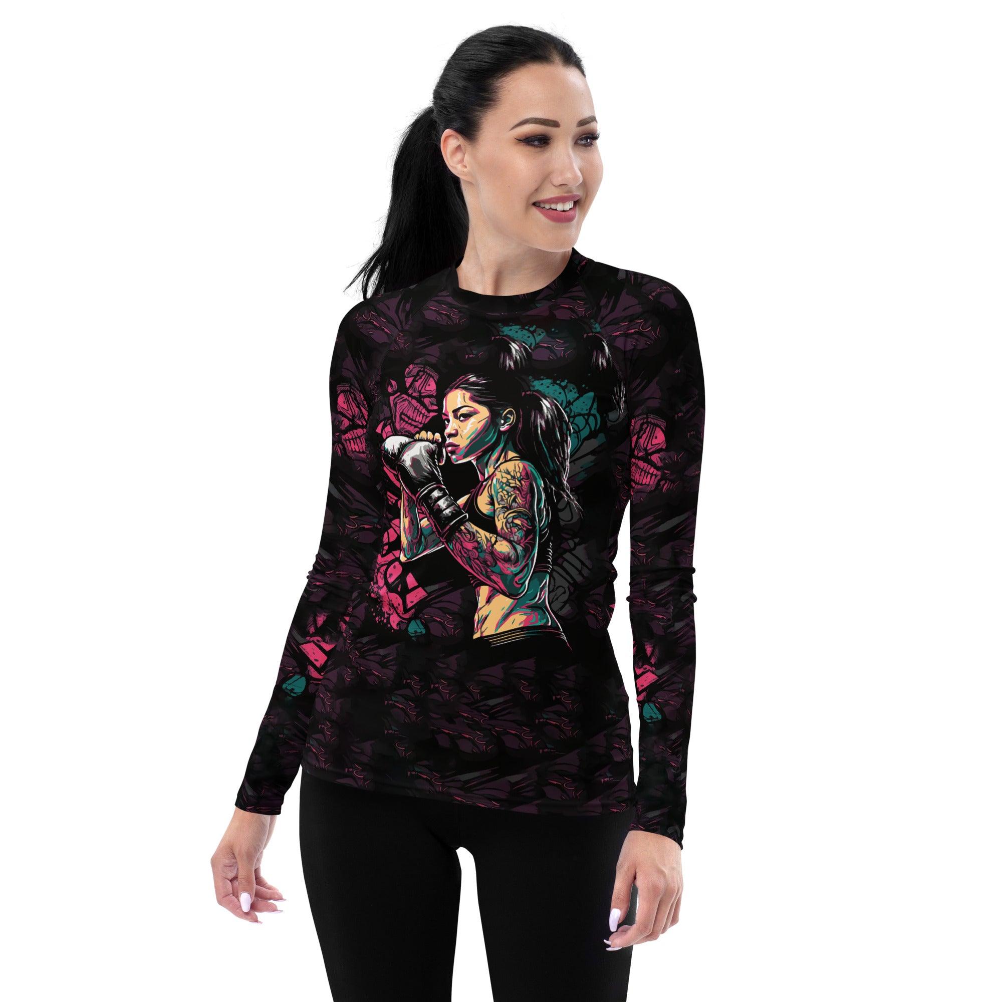 Punch Fear In The Face Women's Rash Guard - Beyond T-shirts