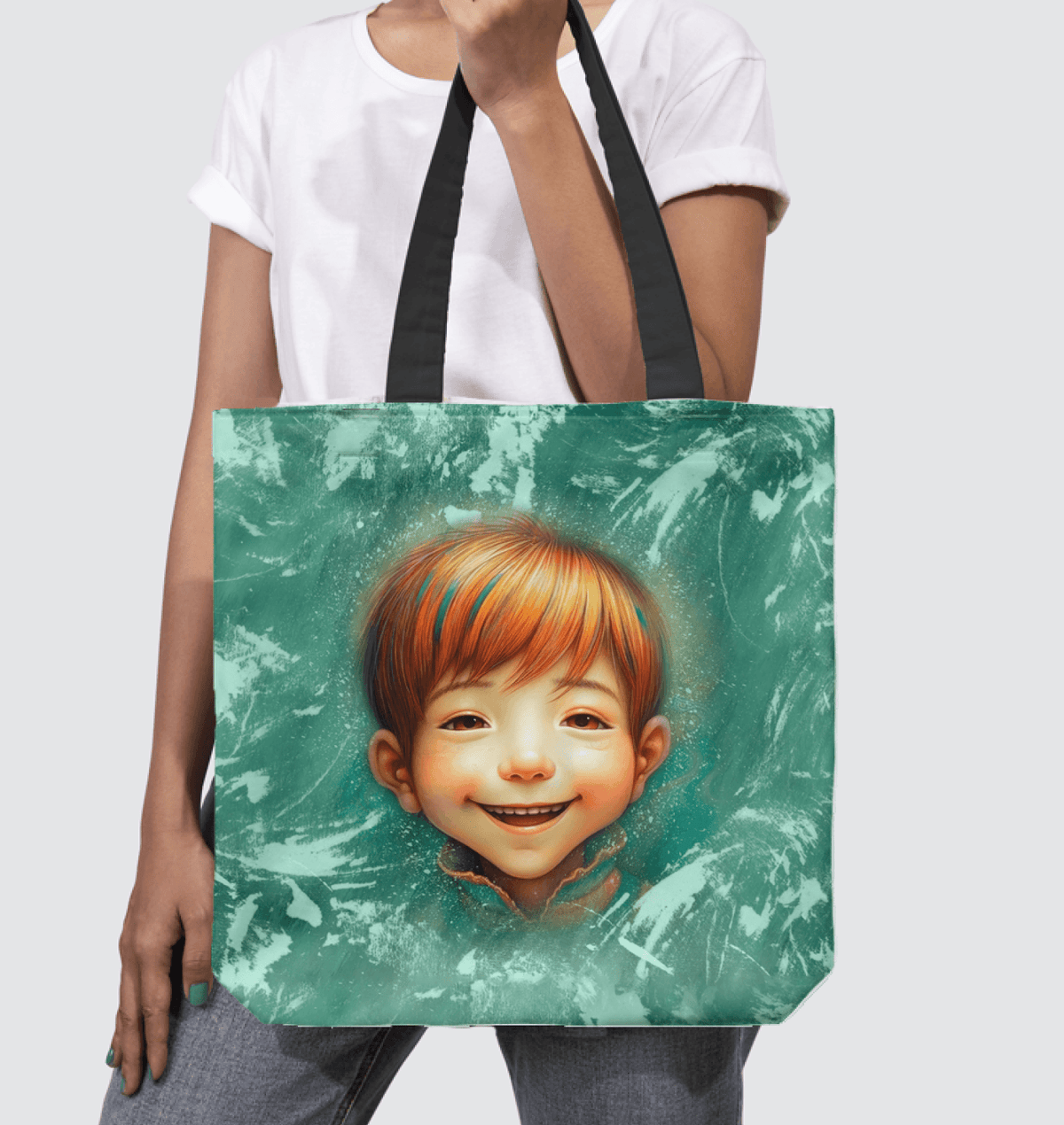 Stylish and durable Basketweave Tote Bag featuring the Radiant Fairy Stares.