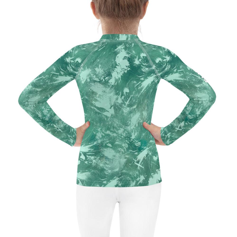 Radiant Fairy Stares Rash Guard on white background.