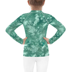 Radiant Fairy Stares Rash Guard on white background.