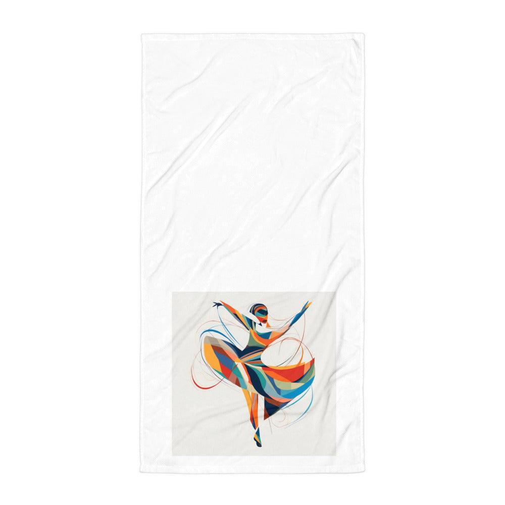 Radiant Female Dance Elegance Towel - Front View