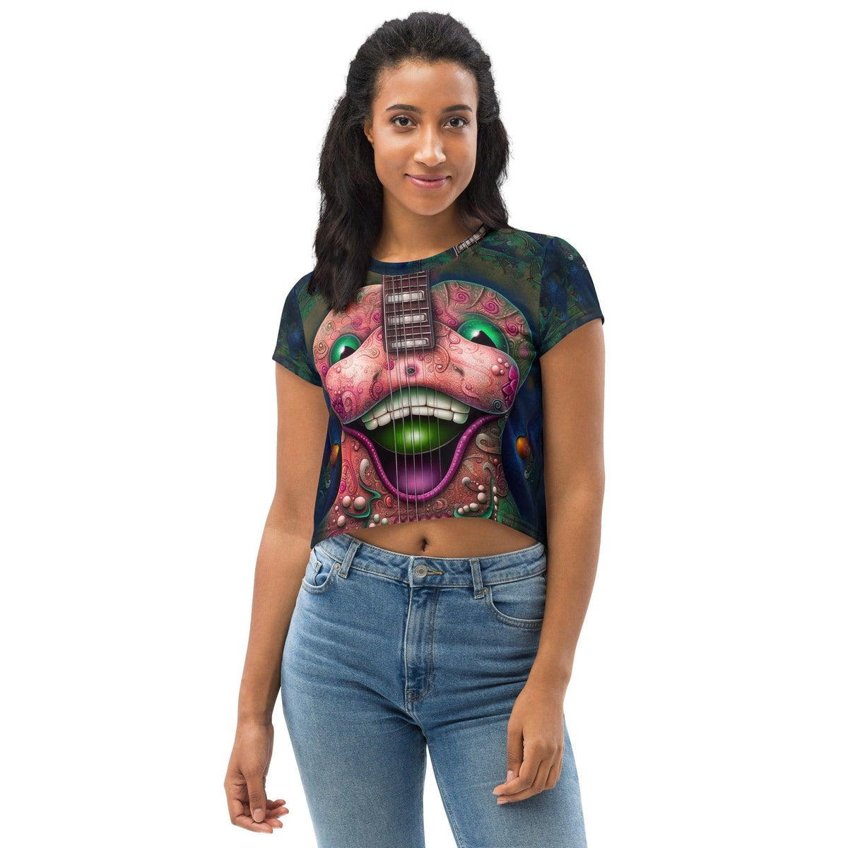 Radiant Rapture All-Over Print Crop Tee - Beyond T-shirts