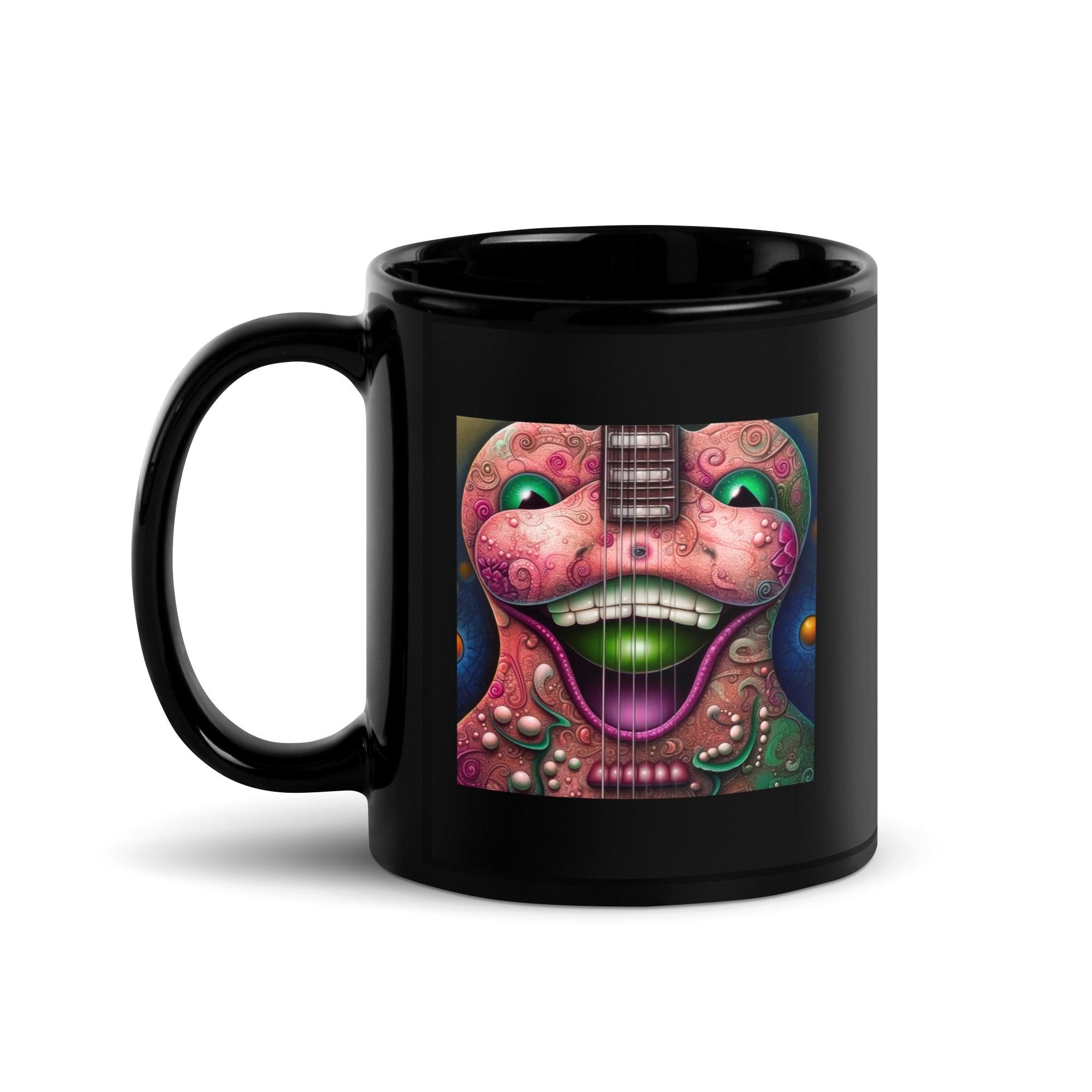 Radiant Rapture Black Glossy Mug - Beyond T-shirts