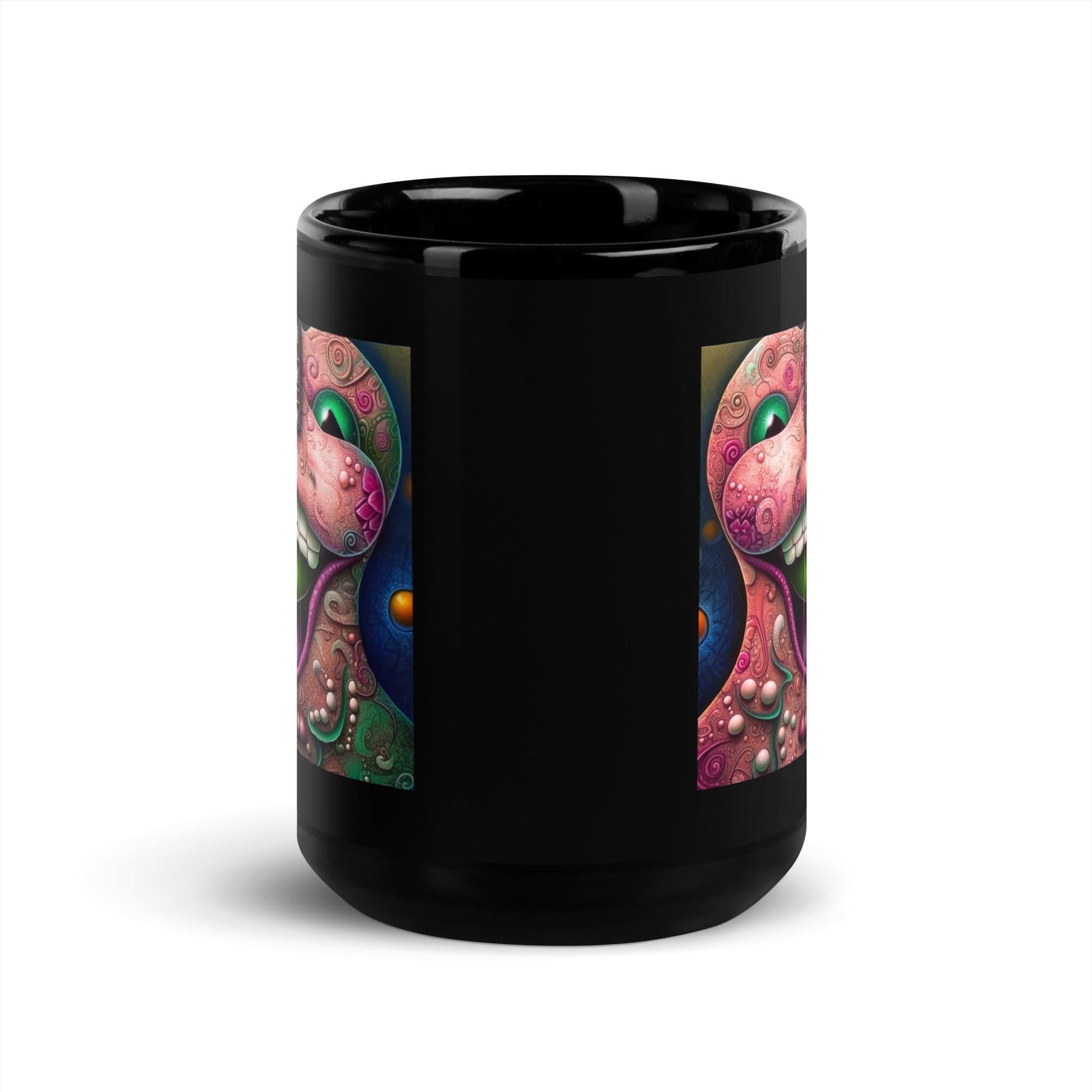 Radiant Rapture Black Glossy Mug - Beyond T-shirts