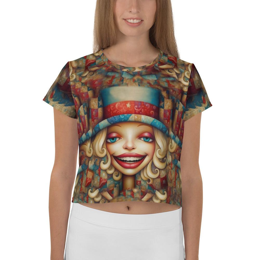 Radiant Reflections All-Over Print Crop Tee - Beyond T-shirts