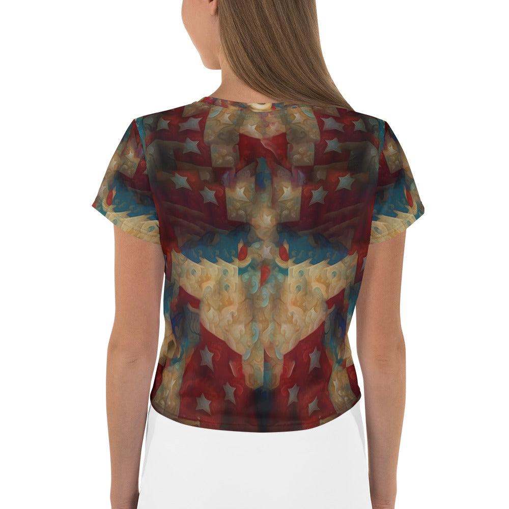 Radiant Reflections All-Over Print Crop Tee - Beyond T-shirts