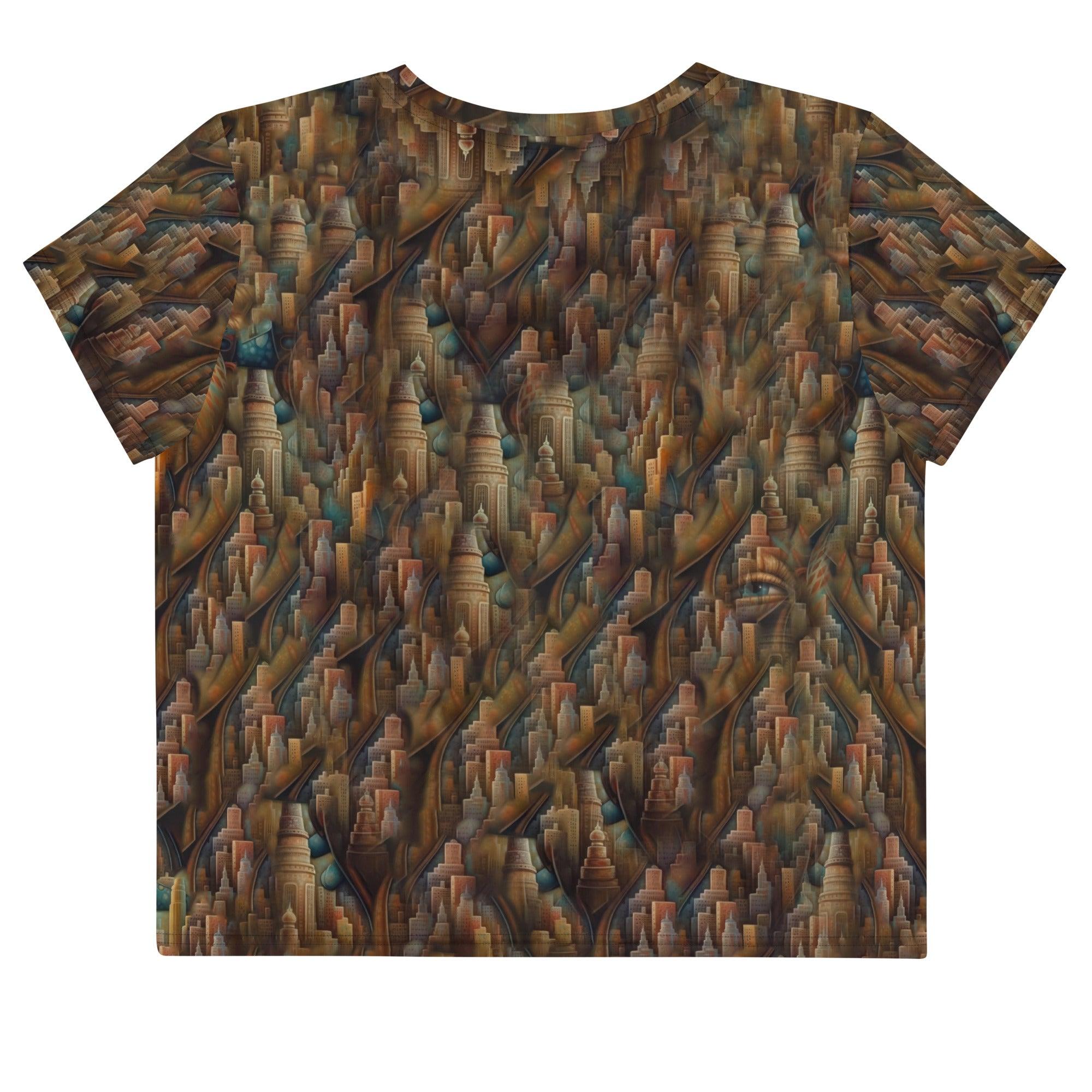 Radiant Reflections All-Over Print Crop Tee - Beyond T-shirts