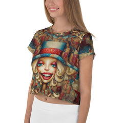 Radiant Reflections All-Over Print Crop Tee - Beyond T-shirts