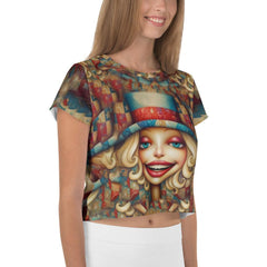 Radiant Reflections All-Over Print Crop Tee - Beyond T-shirts