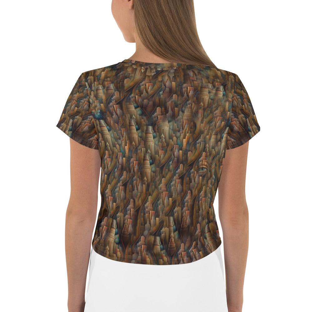 Radiant Reflections All-Over Print Crop Tee - Beyond T-shirts