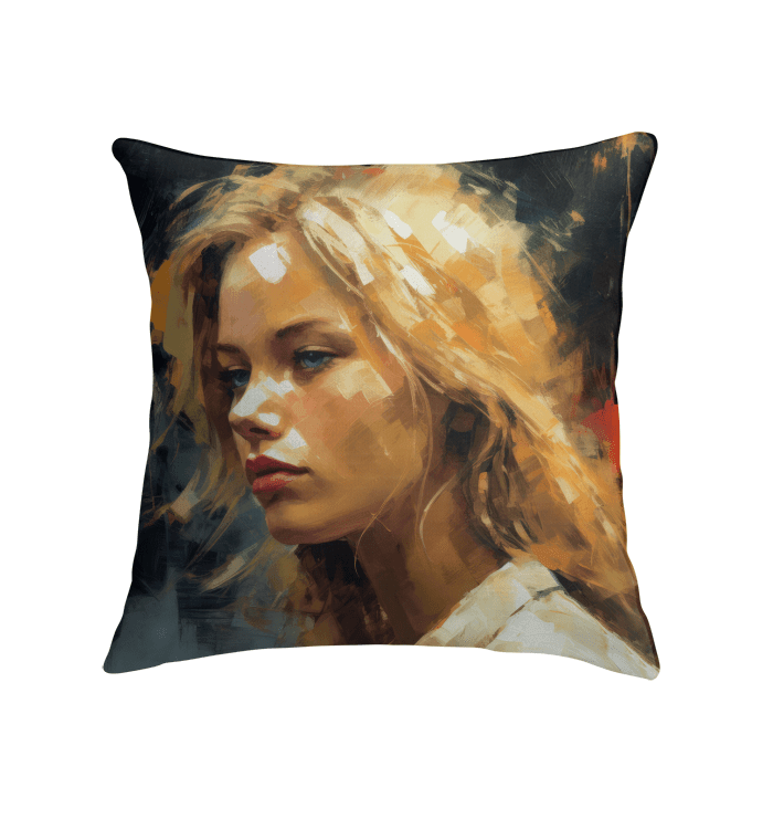 Stylish R&B Expressions pillow adding comfort to modern home decor.