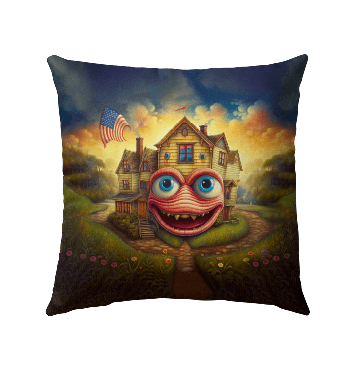 Red, White, Aand Boom Outdoor Pillow - Beyond T-shirts