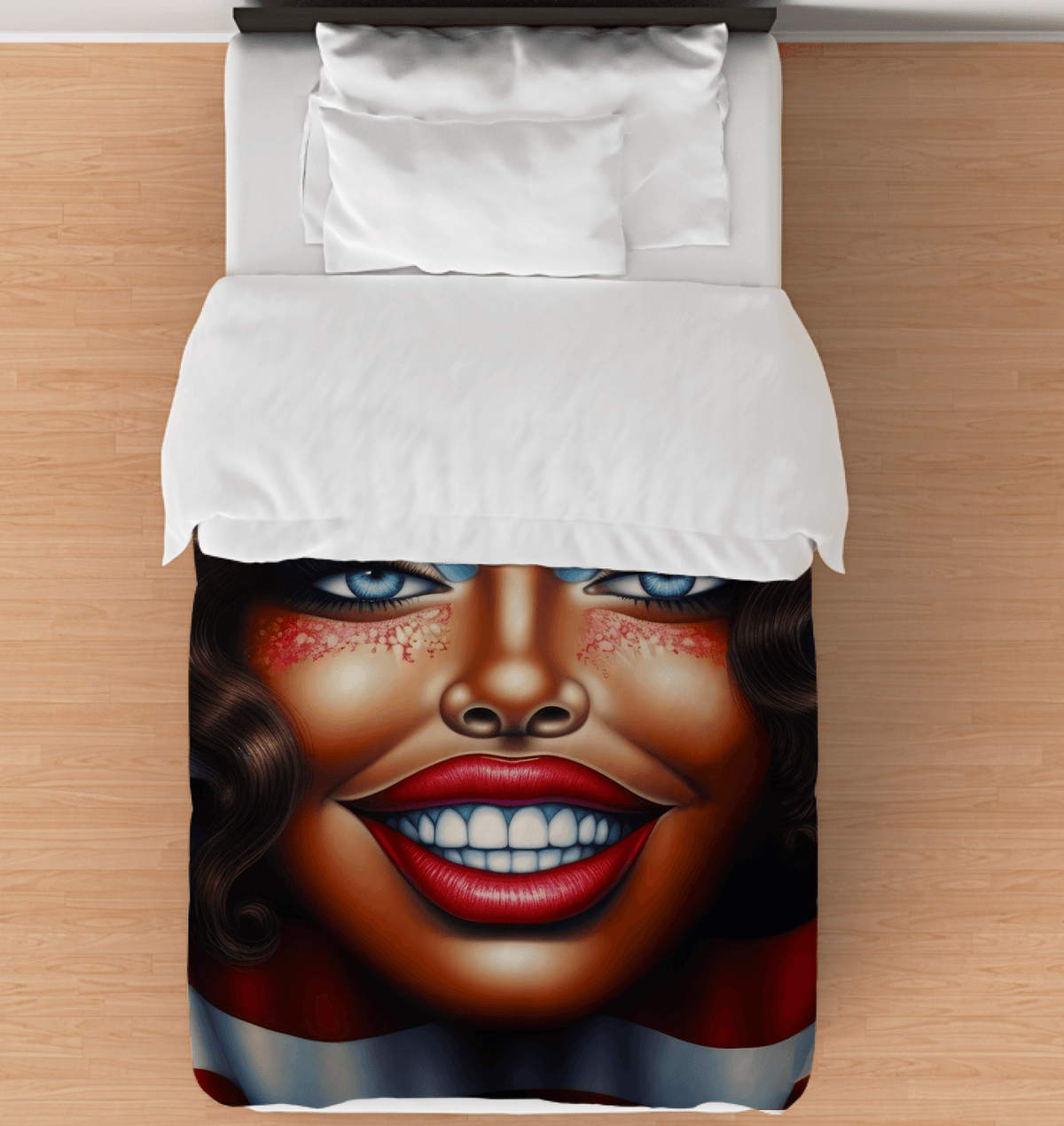 Red, White, And Blue Bliss Duvet Cover - Beyond T-shirts