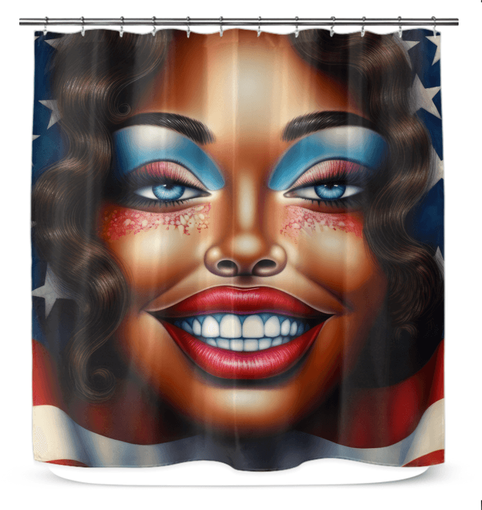 Red, White, And Blue Bliss Shower Curtain - Beyond T-shirts