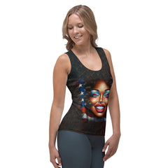 Red, White, and Blue Bliss Sublimation Cut & Sew Tank Top - Beyond T-shirts