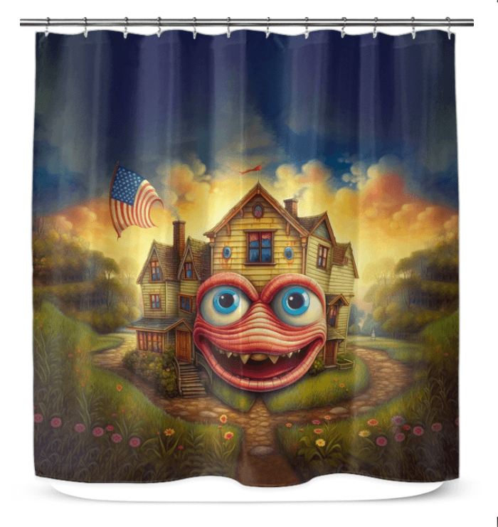 Red, White, And Boom Shower Curtain - Beyond T-shirts