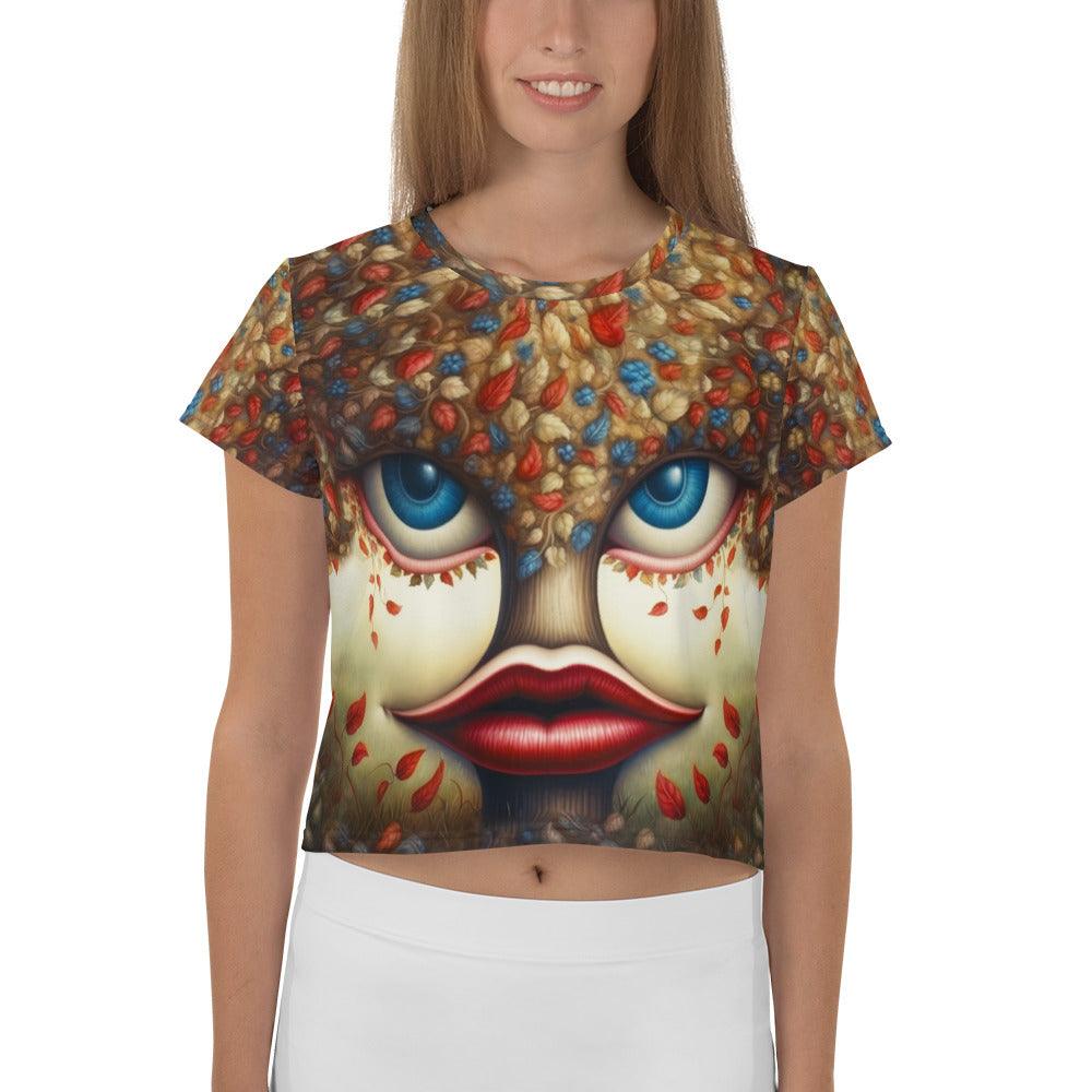 Revolutionary Murals All-Over Print Crop Tee - Beyond T-shirts