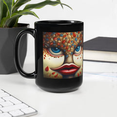 Revolutionary Murals Black Glossy Mug - Beyond T-shirts