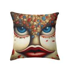 Colorful Revolutionary Murals design on an indoor pillow for modern home decor.