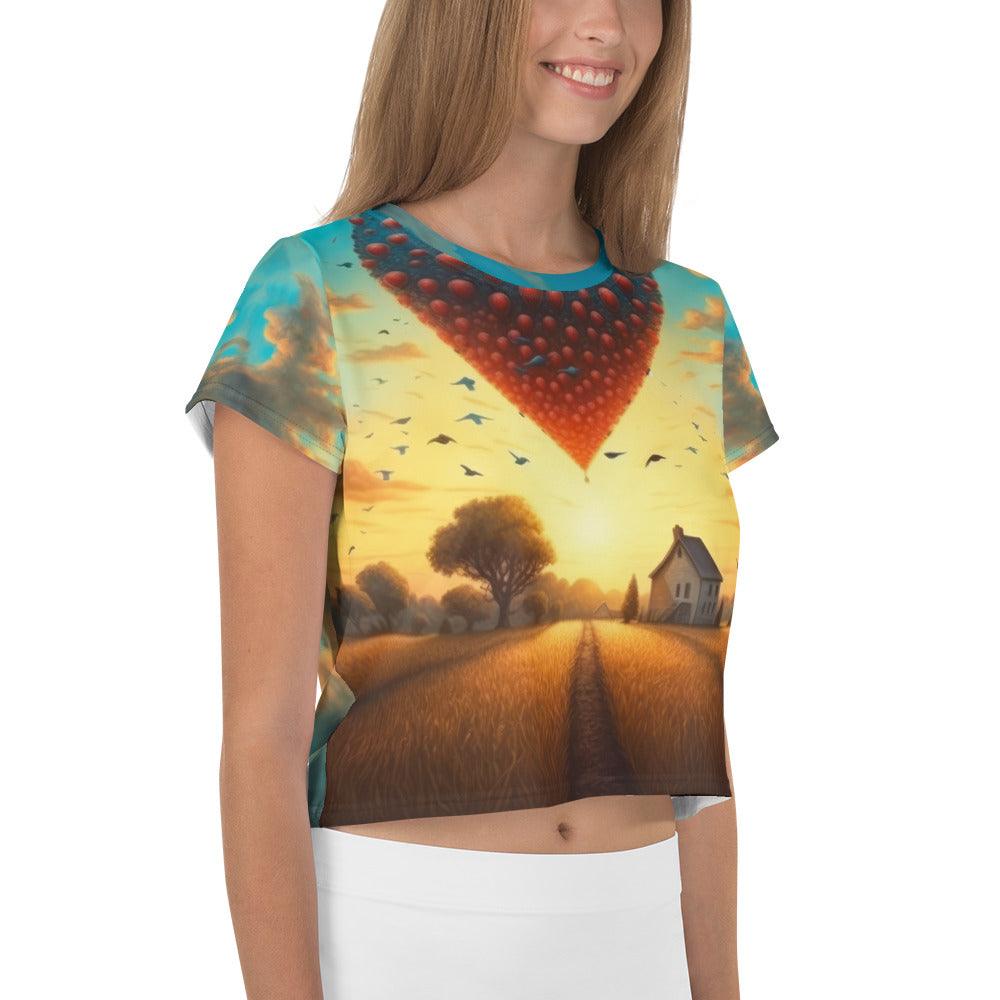 Revolutionary Renditions All-Over Print Crop Tee - Beyond T-shirts