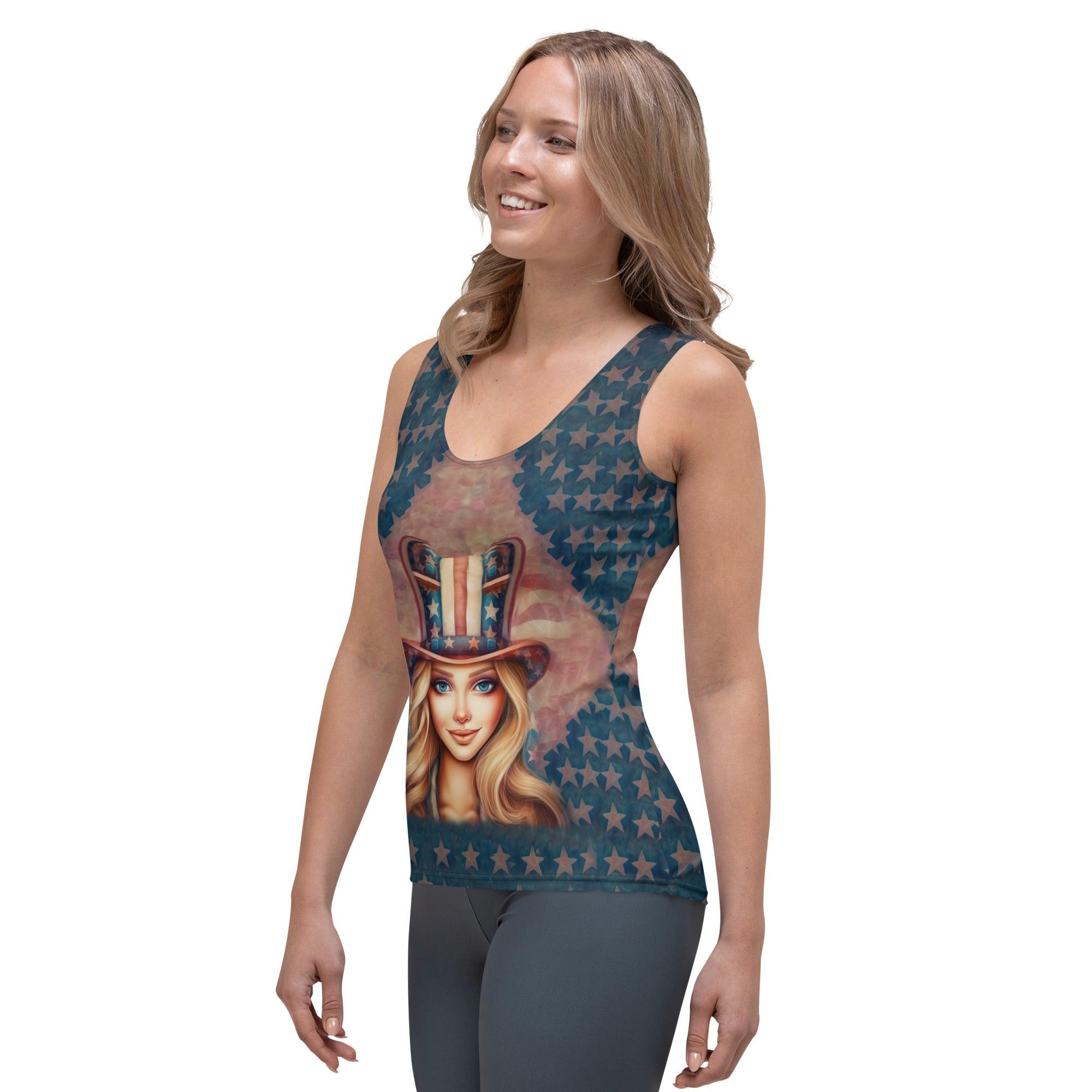 Rhapsody In Red Sublimation Cut & Sew Tank Top - Beyond T-shirts